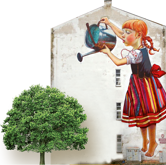 Girl Tree - Walled City By Sandu Publishing (554x549), Png Download