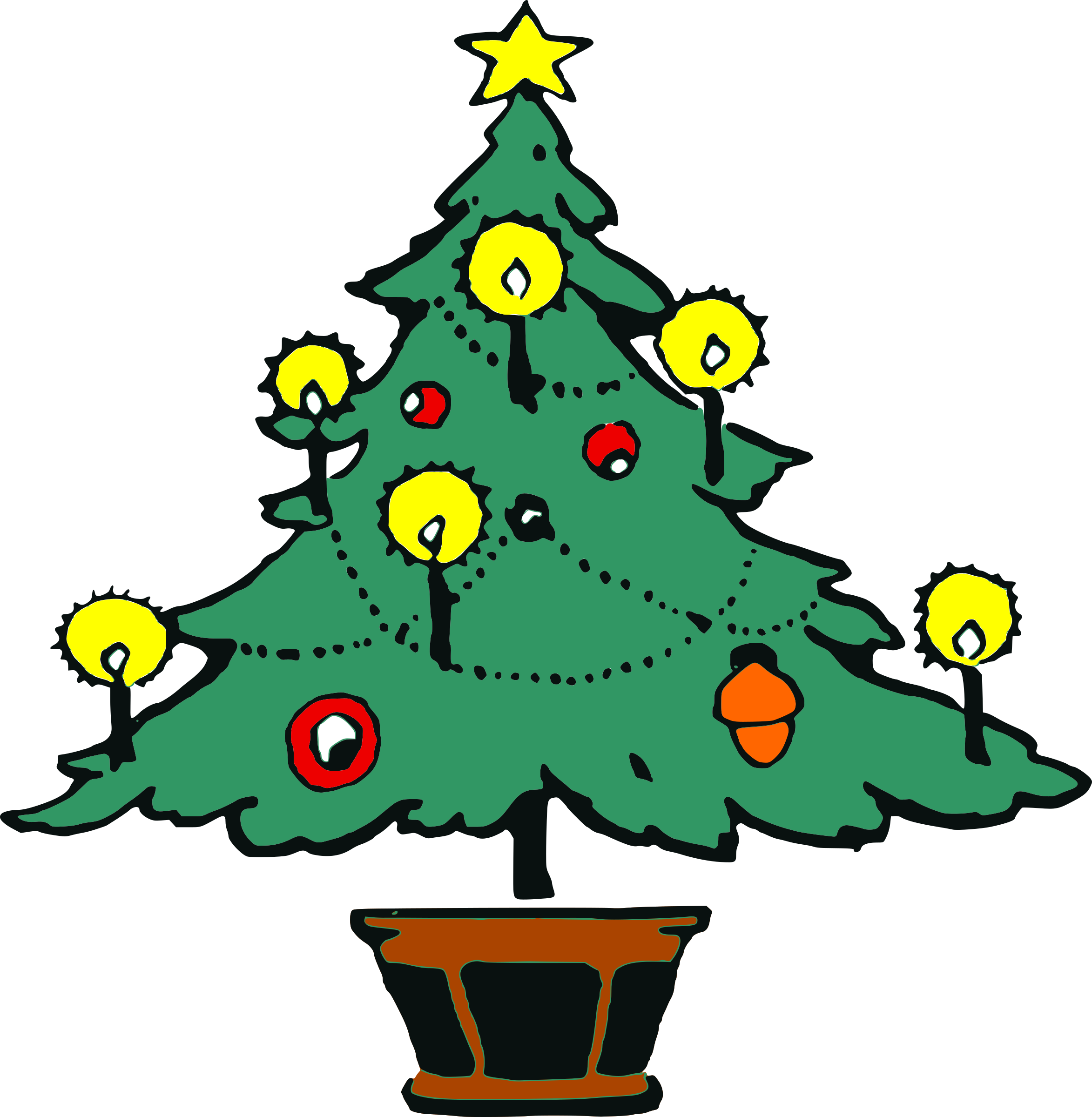 Clipart - Christmas Tree - Free To Use Christmas (2346x2400), Png Download