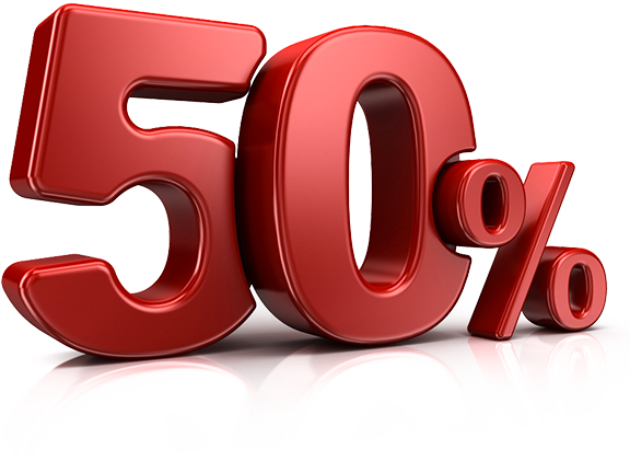 50 Off Background Png Image - 50 Percent Transparent (576x421), Png Download