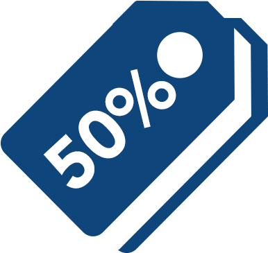 See Below How To Get Your 50% Off Discount Coupon For - 50% Tag (400x400), Png Download