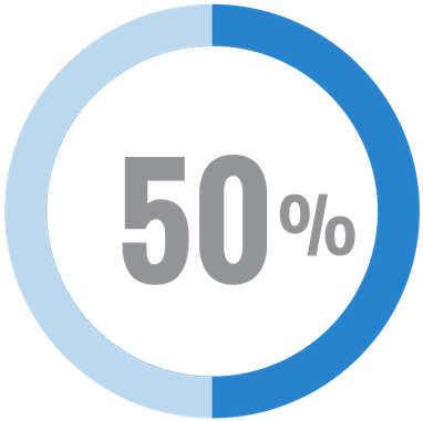 Everything Is Allowed Service No - 50% Circle Png (400x416), Png Download