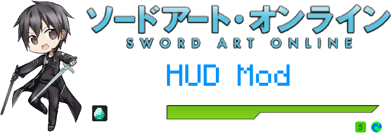 Sword Art Online Hud Mod - Sword Art Online Overlay (800x288), Png Download