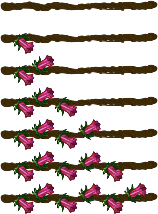 Dryad Flower Lifebars - Tan (640x896), Png Download