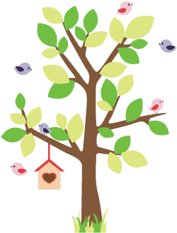 Mujer - Tree With Leaves Cartoon (350x350), Png Download