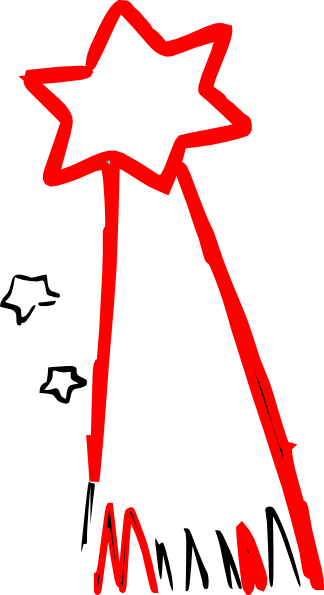 Png Free Shooting Stars Clipart Free - Shooting Star Clip Art (324x595), Png Download