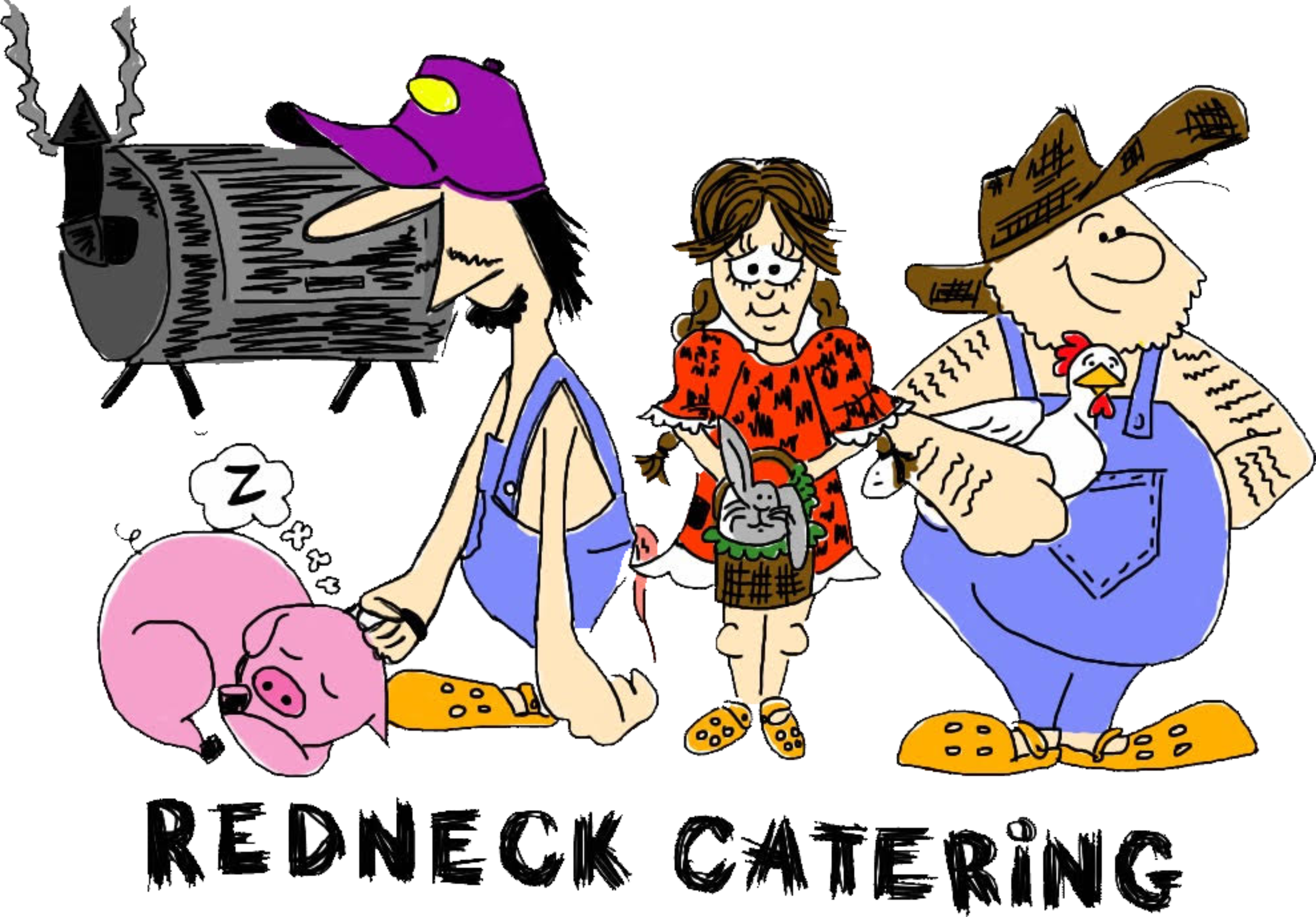 Redneck Catering - Cartoon (4239x2953), Png Download
