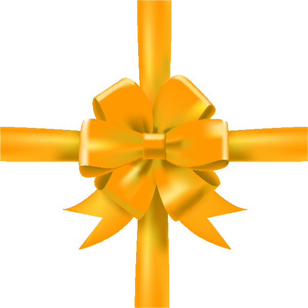 Yellow Bow Ribbon Icon - Vector Graphics (600x600), Png Download