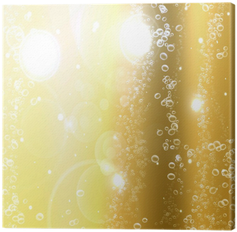 Champagne Bubbles On A Golden Or Yellow Background - Champagne Bubbles Background (400x400), Png Download