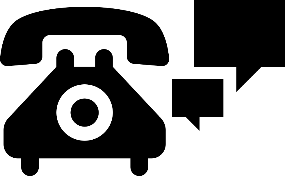 Telephone With Speech Bubbles - Telephone (980x605), Png Download