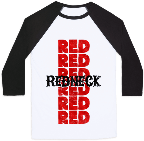 Redneck Baseball Tee - Long-sleeved T-shirt (484x484), Png Download