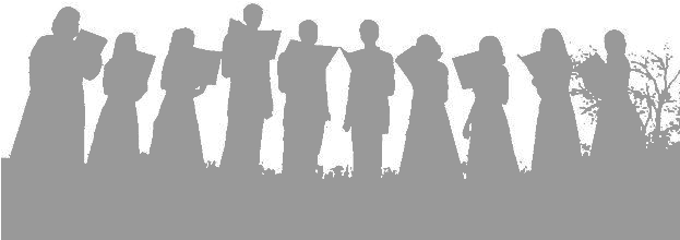 September 11 @ - Choral Group Silhouette (622x243), Png Download