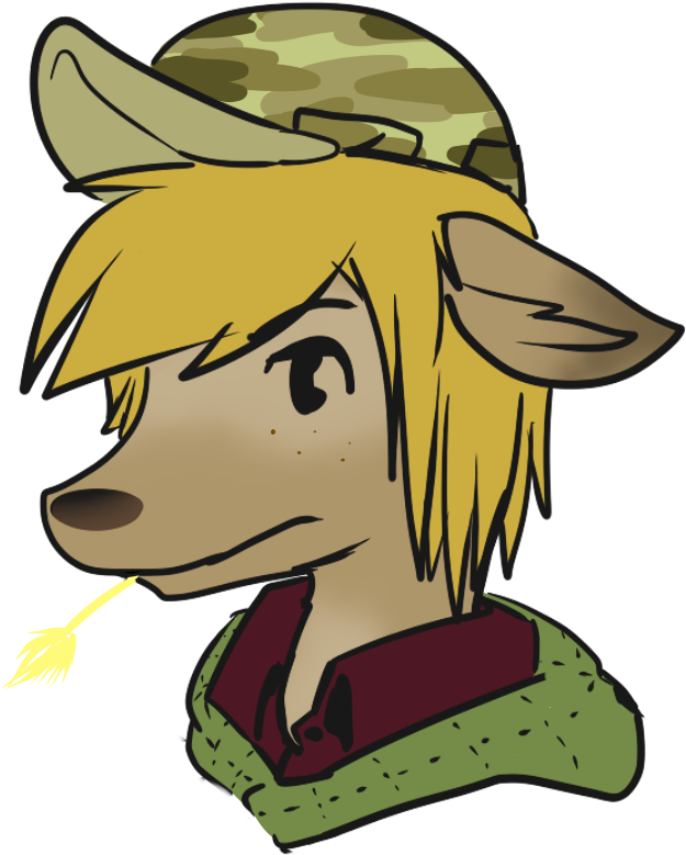 Redneck Deer - Cartoon (1000x1000), Png Download