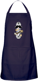 A Barber Pole With A Handlebar Mustache And Straight - Apron In Nail Care (350x350), Png Download