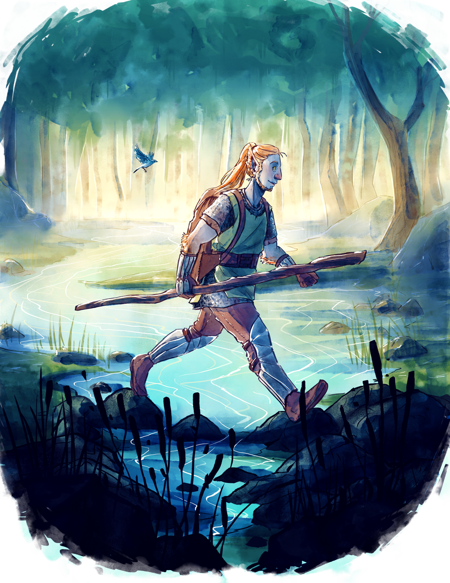 Cha Chi San - Firbolg Male Cleric (500x647), Png Download