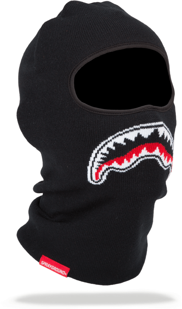 Black Sharkmouth Ski Mask - Stealth Shark Ski Mask (940x1200), Png Download