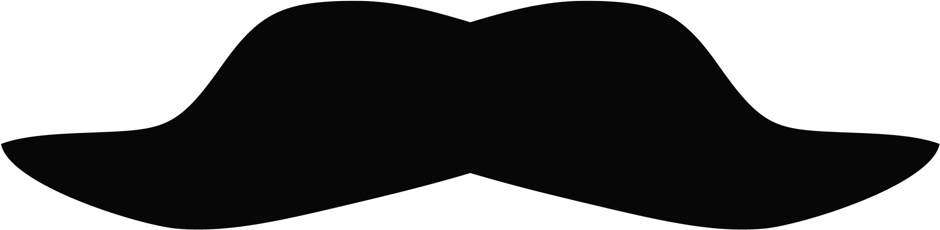 Bigote Vector Png Sin Fondo (2000x870), Png Download