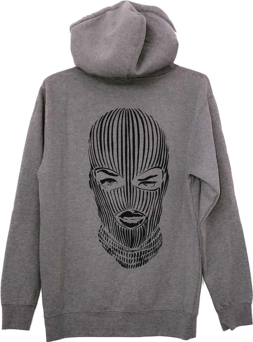 Ski Mask Hoodie In Gray - Floatie Kings Badwood Ski Mask Floatie (1024x1345), Png Download