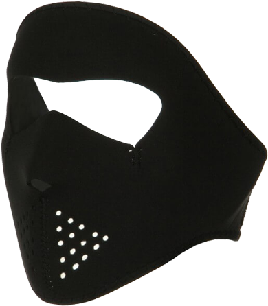 Youth Black Neoprene Ski Mask - Transparent Black Ski Mask (500x450), Png Download