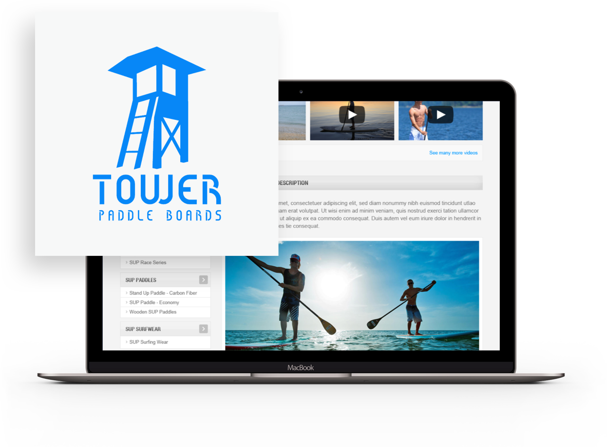 Tower Paddle Boards Logo - Tower Paddle Boards (1246x917), Png Download