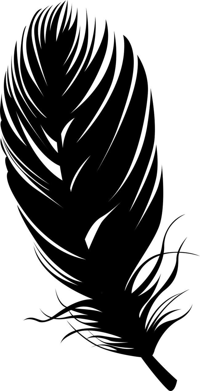 Feather Silhouette Png - Feather Silhouette Feather Png (650x1268), Png Download
