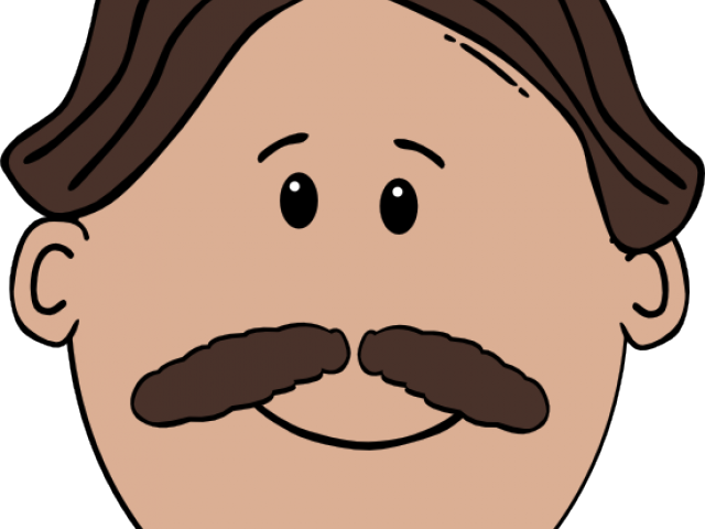 Moustache Free On Dumielauxepices Net Man - Cartoon Man Face (640x480), Png Download