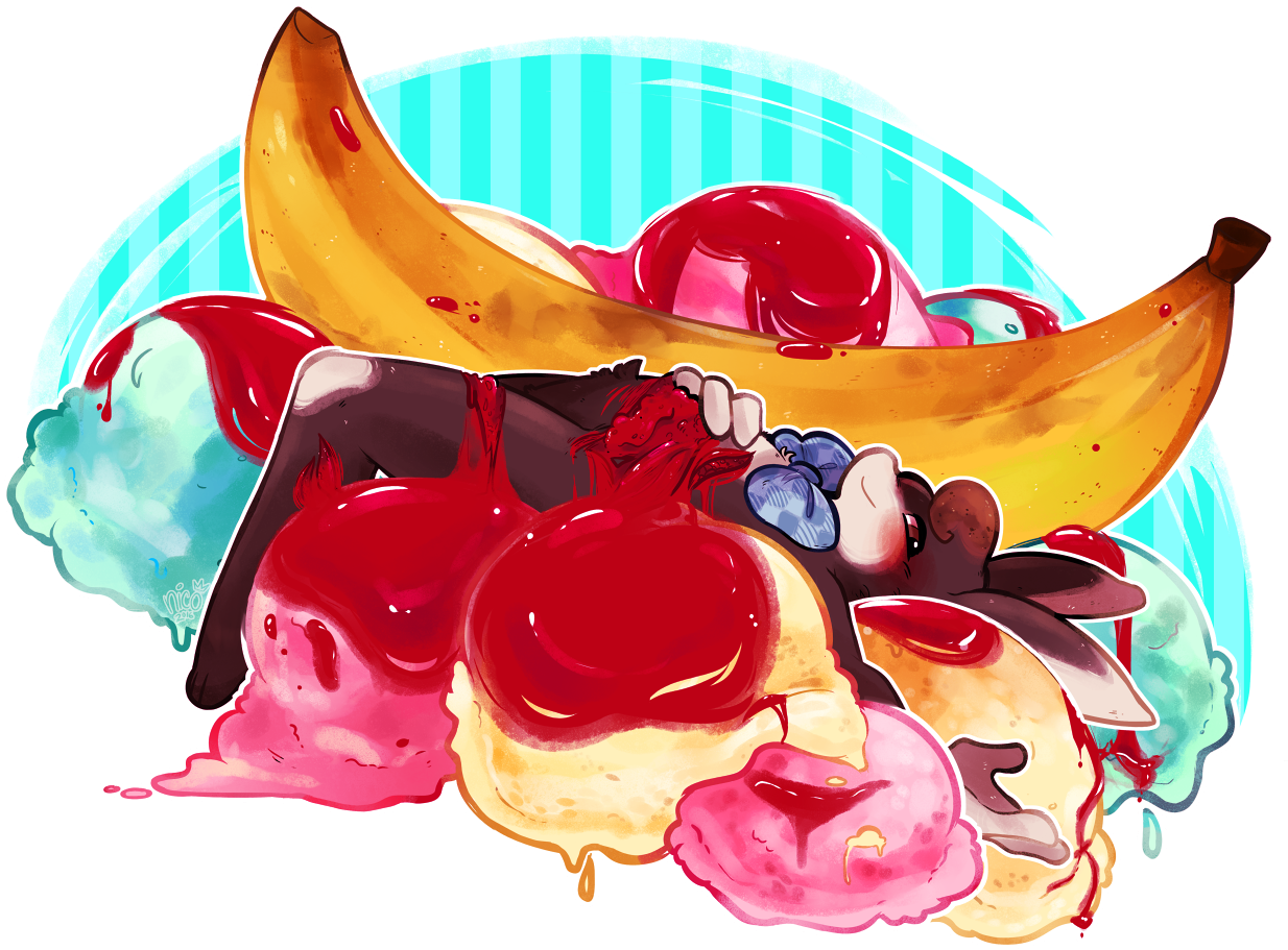 Raspberry Sundae (1280x994), Png Download