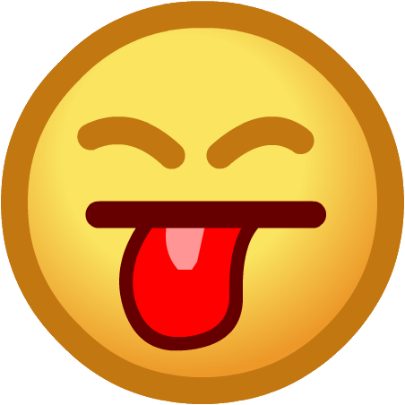 Raspberry Face Emoticon - Club Penguin Emotes (452x452), Png Download