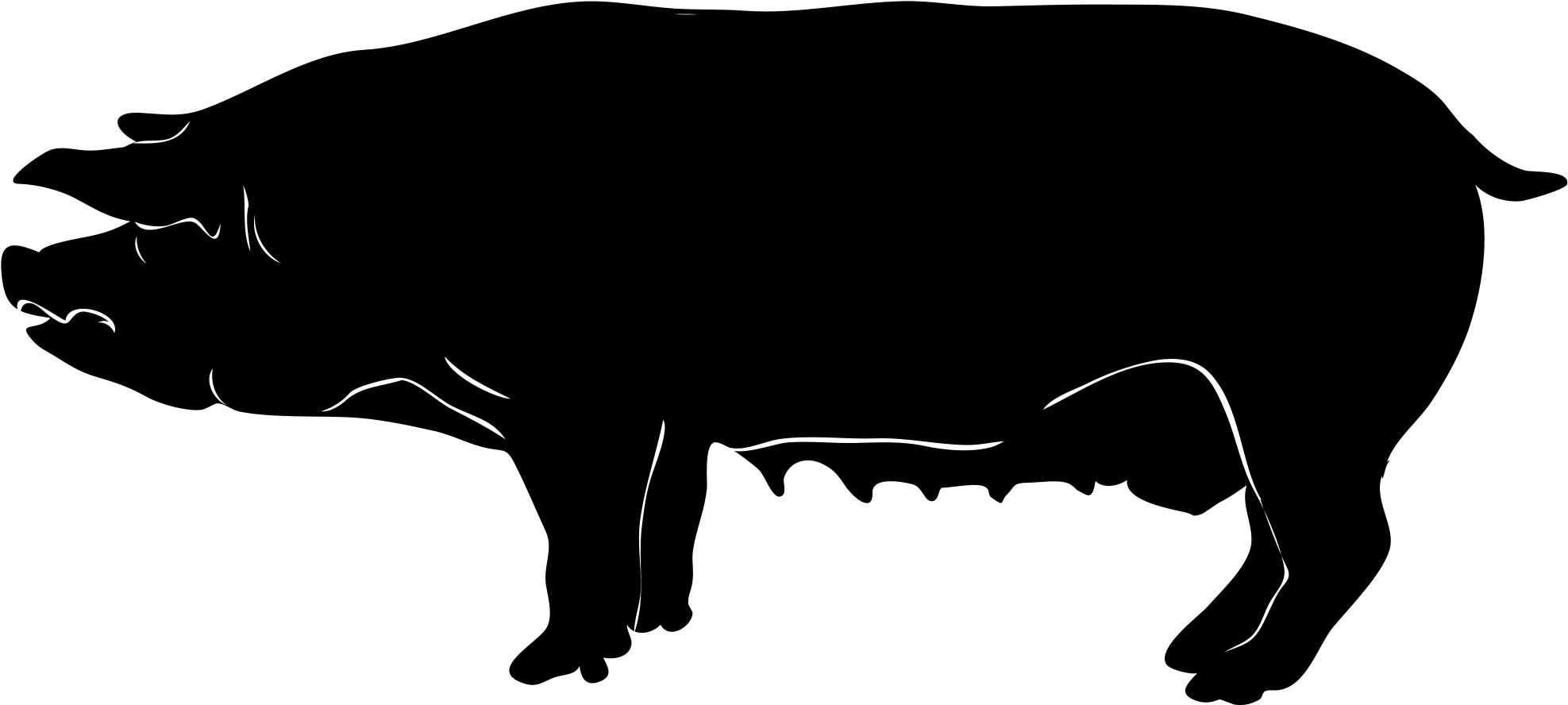 Download Graphic Free Download Pig Clip Art At Getdrawings Com Pig Silhouette Png Image With No Background Pngkey Com