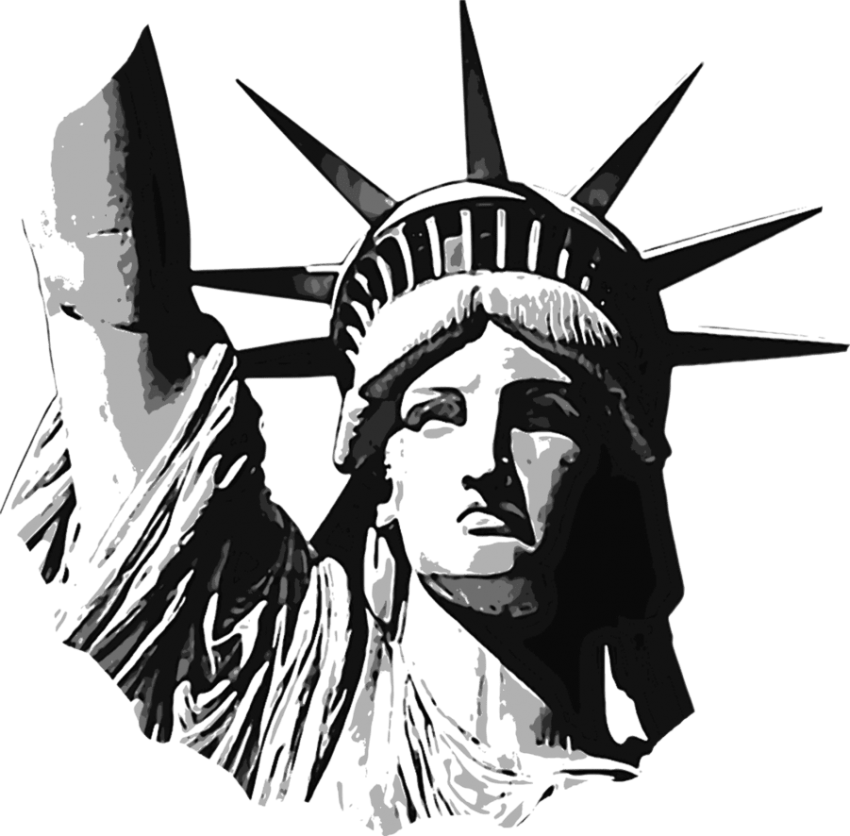 Free Png Statue Of Liberty Png Images Transparent - Statue Of Liberty (850x836), Png Download