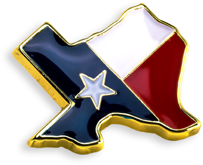 'texas' Flag Pin - Texas (600x543), Png Download