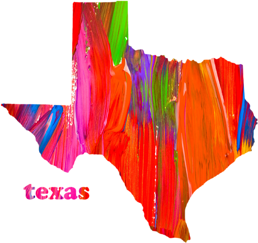 Bleed Area May Not Be Visible - Texas Map (600x600), Png Download