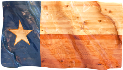 Hand Crafted Texas Wood Flag With Hand-carved Star - Texas Star Transparent Background (600x400), Png Download