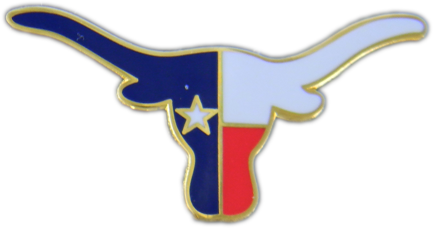 Texas National Guard Pin - Texas Bull (1600x828), Png Download