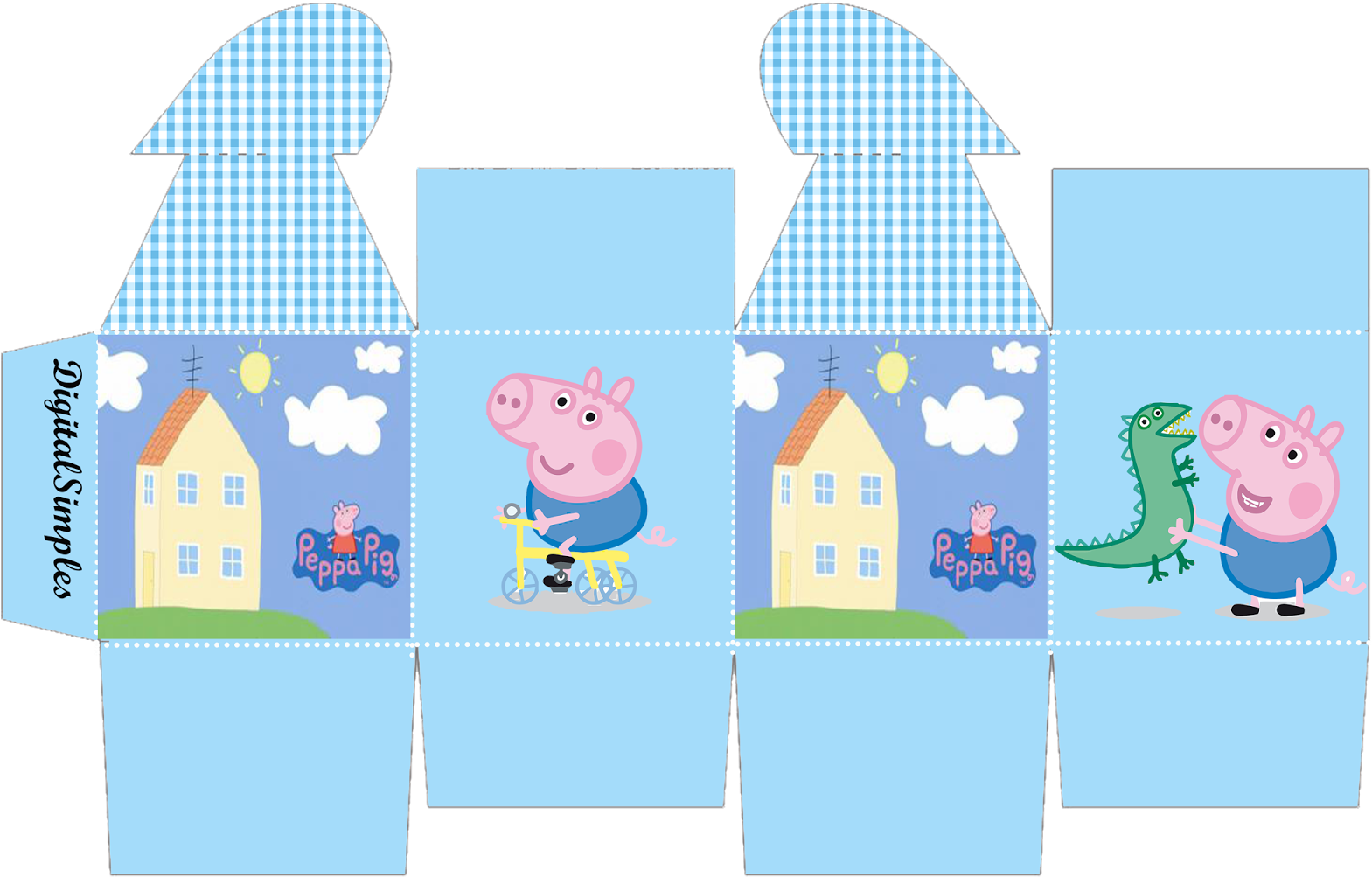 Kit De Aniversário 'peppa Pig" - Peppa Molde Caixa Milk (1600x1131), Png Download