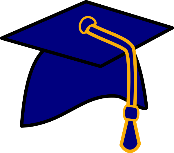 Vector Royalty Free Library Blue Graduation Cap Clipart - University Clipart (600x527), Png Download