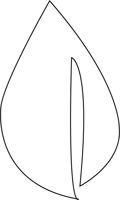 Big Leaf Clear - Line Art (416x691), Png Download