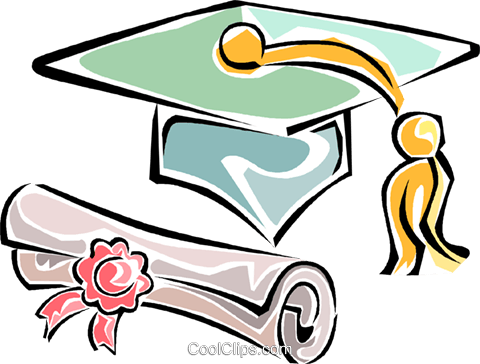 Graduation Cap With Diploma Royalty Free Vector Clip - Graduation Cap And Diploma (480x364), Png Download