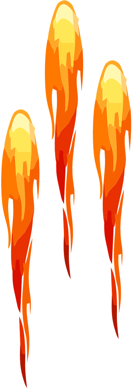 Rocket Fire Png Picture Free - Fire Balls Clipart (640x1280), Png Download