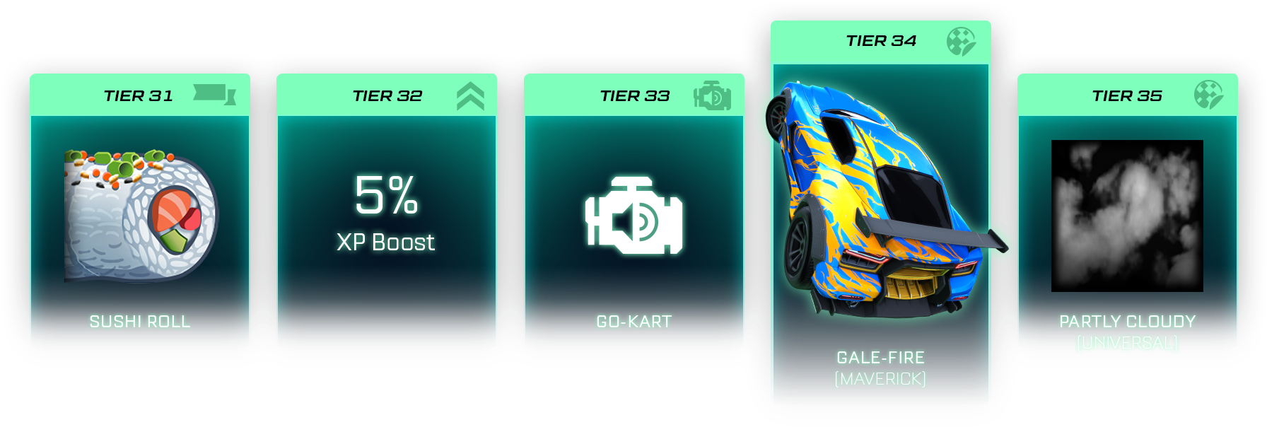Rocket Pass Premium Tier31-35 Rewards - Rocket (1909x743), Png Download