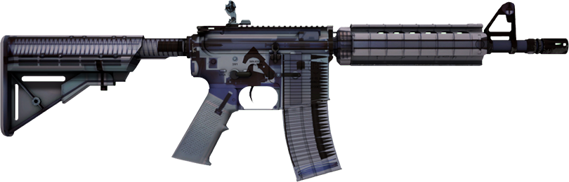 M4a4 X Ray Vs Real Xray Of A Real Ar 15 Rifle - Hk416 Umarex (810x260), Png Download