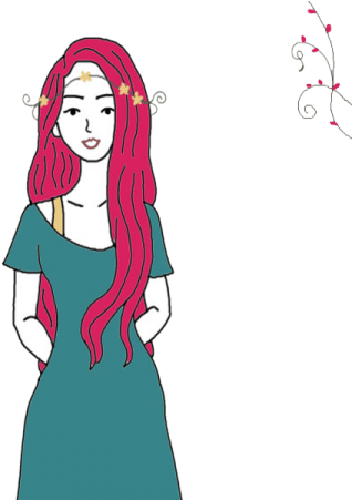 Red Hair - Illustration (450x450), Png Download