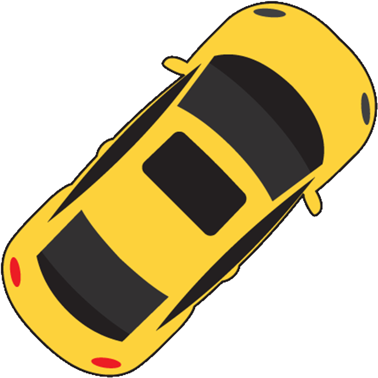 Car Icon Vector Top View (1000x792), Png Download