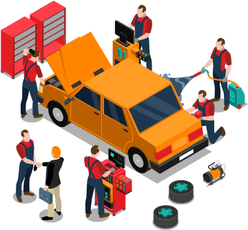 Lynette Hayhow - Car Fixing Vector Png (360x361), Png Download
