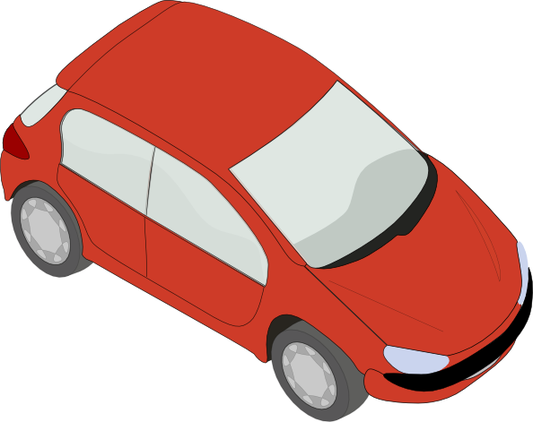Car Vector - Blue Clipart (594x471), Png Download