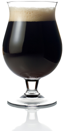 Tulip Beer Glass - Dark Beer Glass Png (334x500), Png Download