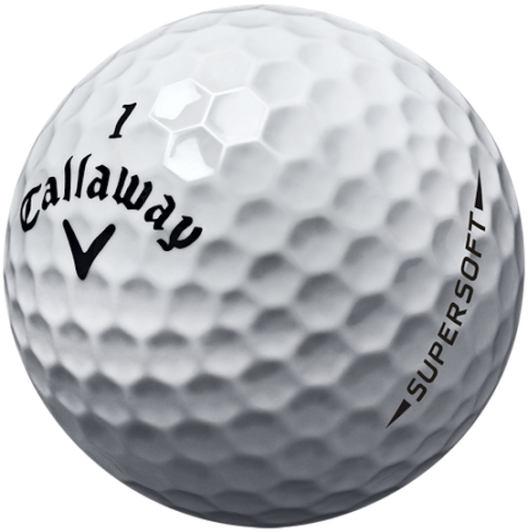 The Two-piece Supersoft Ball Has A Core Made Of Polybutadiene - Callaway Supersoft Golf Balls (600x600), Png Download