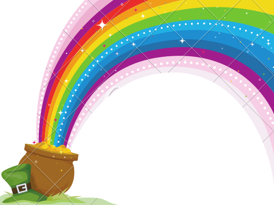 Pin Rainbow Clipart Transparent Background - Greeting Card - St. Patricks Background (550x412), Png Download