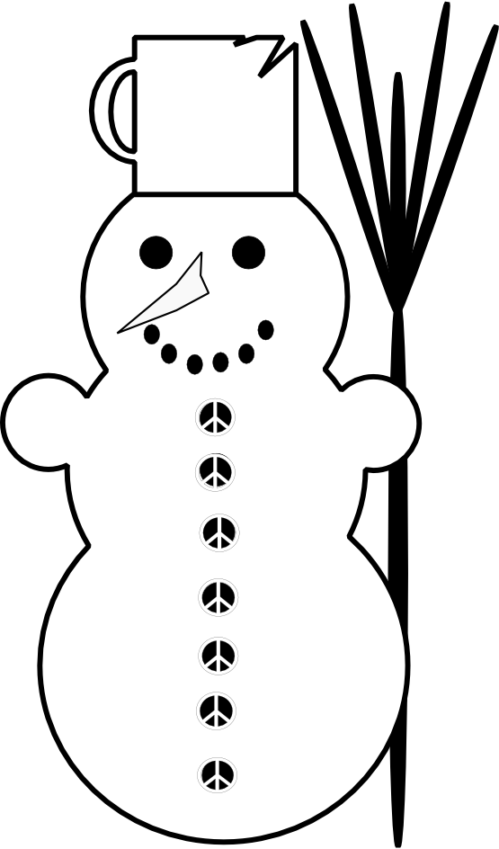 Snowman Vector White Background - Clip Art (555x944), Png Download