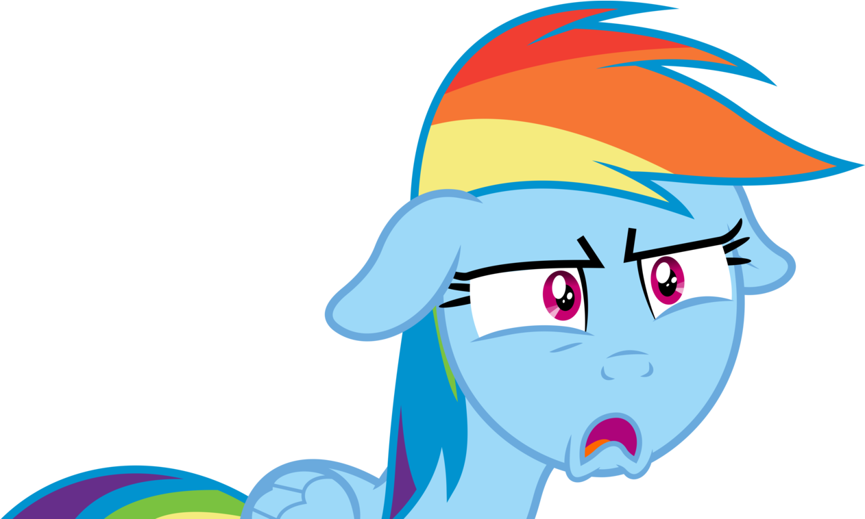 Absurd Res, Artist - Rainbow Dash Shocked Face (1280x757), Png Download