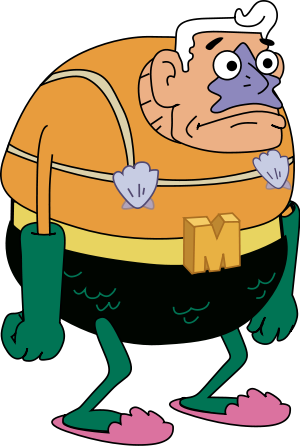 Man Ray Spongebob Png - Mermaid Man And Barnacle Boy (300x446), Png Download